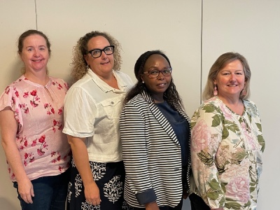 Photo of the 2025 CoNSA Board (from left to right) Melissa O'Grady, Katrina Ziebarth, Shirlynn Mwangangi, Sue Blinman 